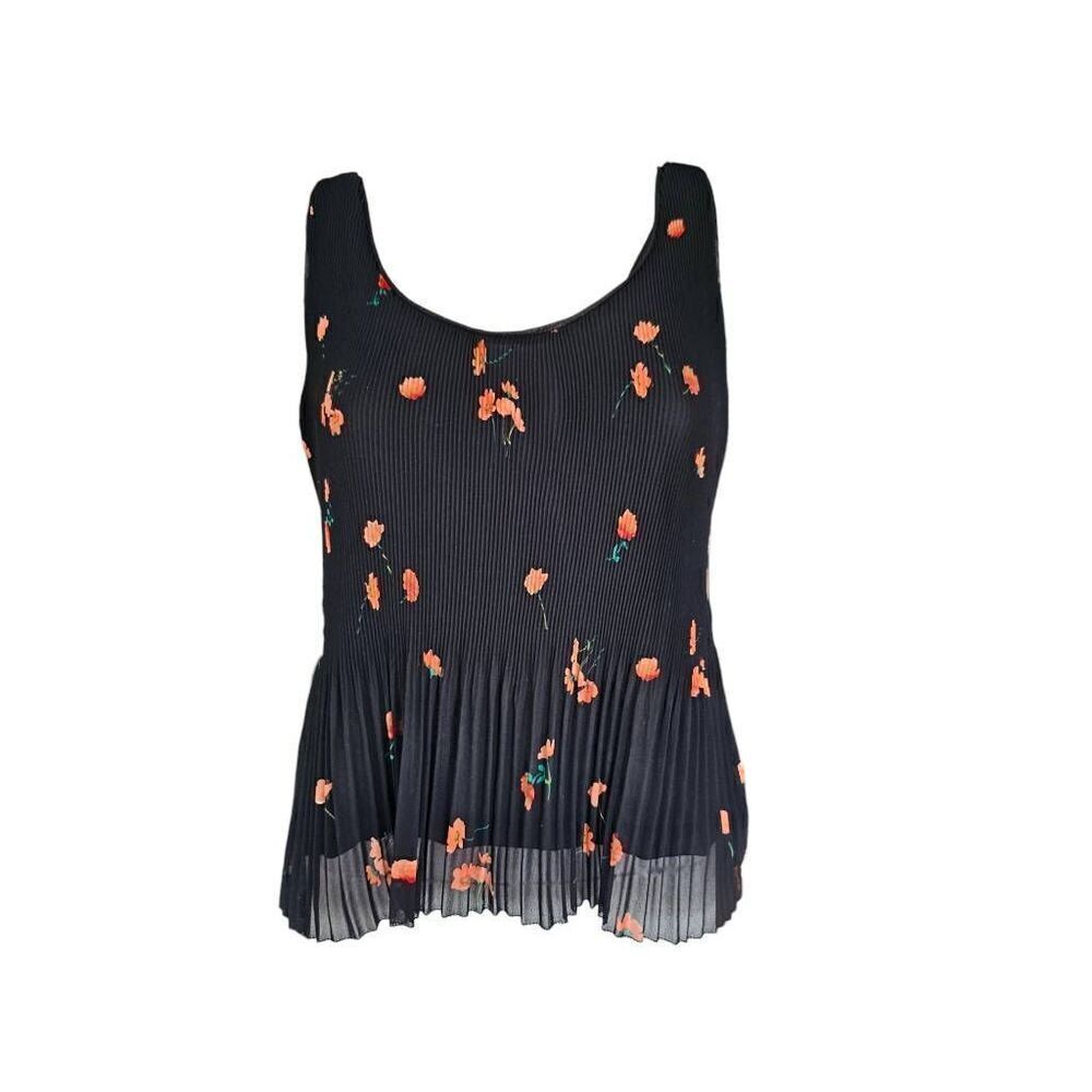 aritzia floral pleated tank top